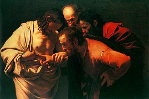 Caravaggio Fine Art poster Print the Doubting of St Thomas CANVAS Print
