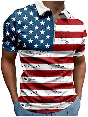 Muške američke zastava polo majice Patriotic 4. jula TEE majice Ljetne casual kratkih rukava Vintage Golf Polos