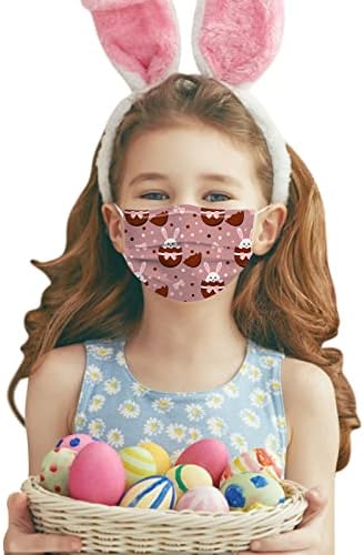 JMETRIE 50kom Dječija jednokratna maska za lice Uskršnji zec štampana presvlaka za lice prozračna udobna maska