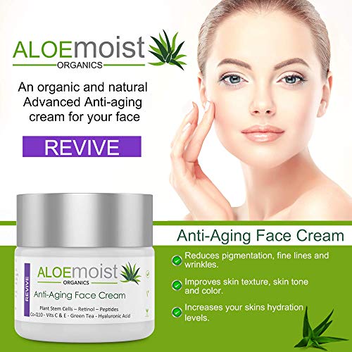 AloeMoist Anti Aging Retinol krema za lice sa hijaluronskom kiselinom, Vitamin C & amp; E, Pure Aloe Vera Gel,