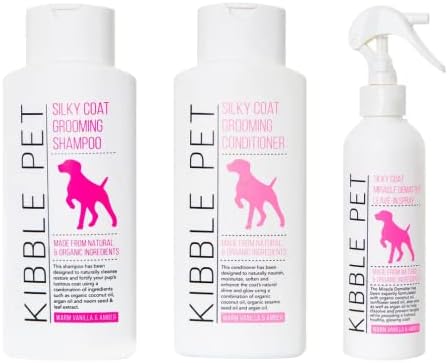 Kibble Pet Premium Coat Health Bundle, uključuje svilenkasti šampon za njegu kaputa, regenerator