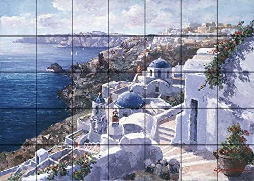 Mural od keramičkih pločica-stepenice Santorinija-SP-autor Sam Park / Soho Editions