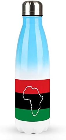 Afričke američke zastave 17oz Sportska boca za vodu od nehrđajućeg čelika vakuum izolirana cola