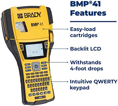 Brady Bmp41 prijenosni industrijski proizvođač etiketa sa tvrdom futrolom, kablom, AC adapterom, B595