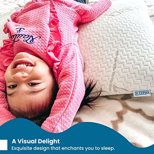 Jastuk za malu djecu Sleepsia-Supersoft mali jastuk sa bambusovim poklopcem - Ultra potporni bebi jastuci od