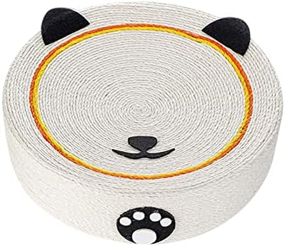 ＫＬＫＣＭＳ okrugla Sisalna prostirka za grebanje za mačke za mačke za brušenje šapa izdržljiva i debela dodatna oprema dimenzija 15, 7x4 inča čvrste igračke za zaštitu namještaja, Panda