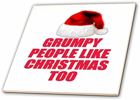 3drose sliku riječi mrzovoljan ljudi kao Božić previše sa Santa šešir-pločice