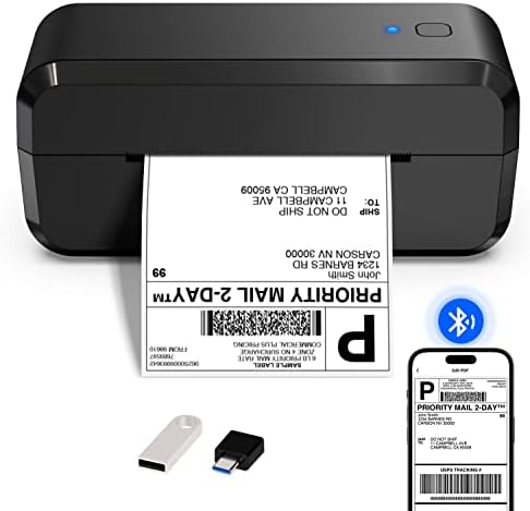 Popobuy Bluetooth thermal Label Printer za slanje paketa, 4x6 bežični štampač naljepnica za