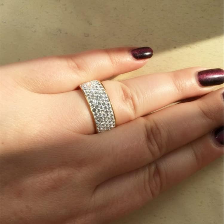 Koleso 8mm CZ prsten za žene i muškarce Full Pave CZ kristalno personalizirani prsten prilagodite