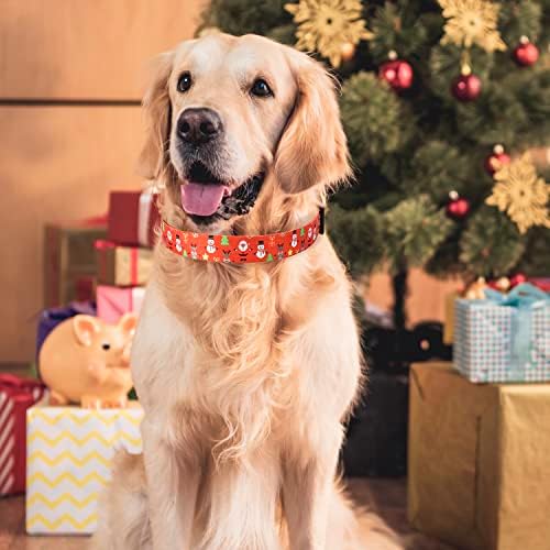 Daluz Božićna ovratnica, svečani božićni ovratnik za pse sa santa snjegovinskim ležećim božićnim drvećem poklon kutija zvijezda snijega palačicu božićna ovratnica za male srednje velike pse