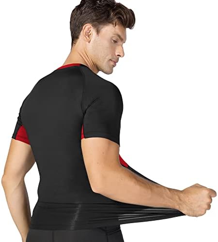 Eargfm Muške košulje za kompresiju Atletski kratki rukav Brzi suhi osnovni sloj vježbanje trčanja majica