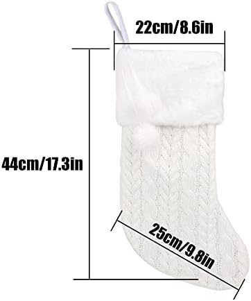 Personalizirane božićne čarape 17 inča Velike pletene Xmas čarape Prilagođeno prezime Božićno čarapa Božićna