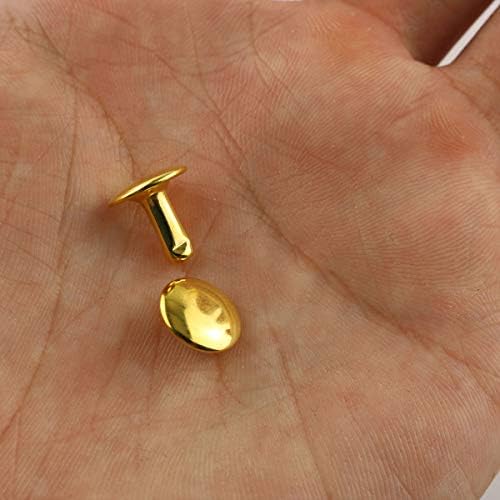 E-izvanredne ukrasne zakovice 120pcs 10x10mm Gold okrugla glava dvostruka kapa za brzo zakovice DIY