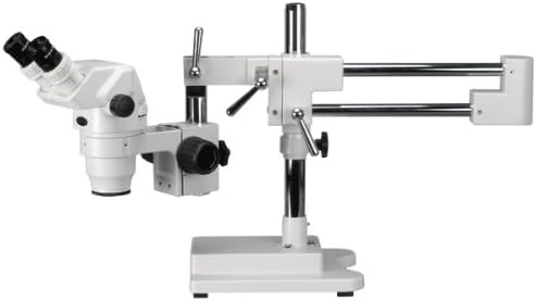 Amscope ZM-4BV3 profesionalni Dvogledni Stereo Zoom mikroskop, okulari EW10x i EW20x, uvećanje 2X-180x, zum objektiv 0,67 X-4,5 X, ambijentalno osvjetljenje, postolje s dvije ruke, uključuje sočiva 0,3 x i 2,0 x Barlow