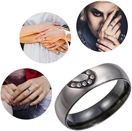 Yistu jeftini prstenovi za žene Jednostavni titanijum čelični prsten ženski prstenski crtani crtić