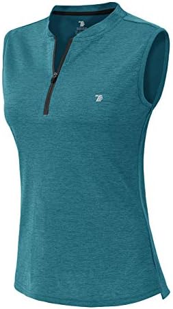 Ysento ženske suhe fit tenis golf majice zip up bez rukava bez rukava u UPF 50+ yoga teretana na vrhu majica