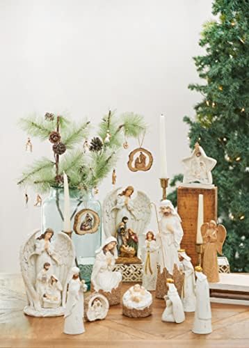 C & F Home Tradicionalna božićna božićna božićna postavljena Krist sa lišćem, set od 6 3,62 x 2,17 x 7,56