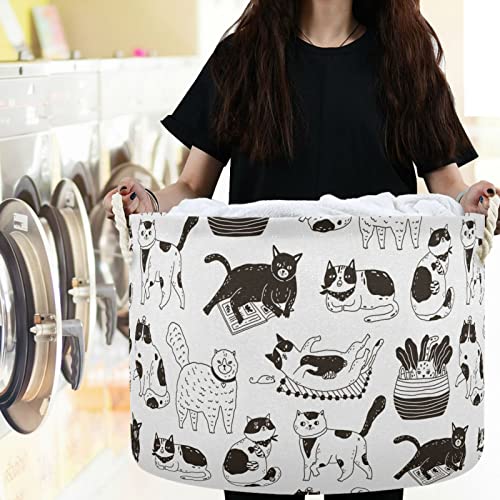 Vissunny jednobome Bešavni uzorak Mačka pranja rublja košare tkanina za odlaganje kante za odlaganje košara