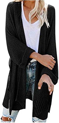 Foviguo Cardigan džemperi za žene plus veličine, planinarski kaputi za žene Raglan s dugim rukavima Classic Fall Soft Cardigan