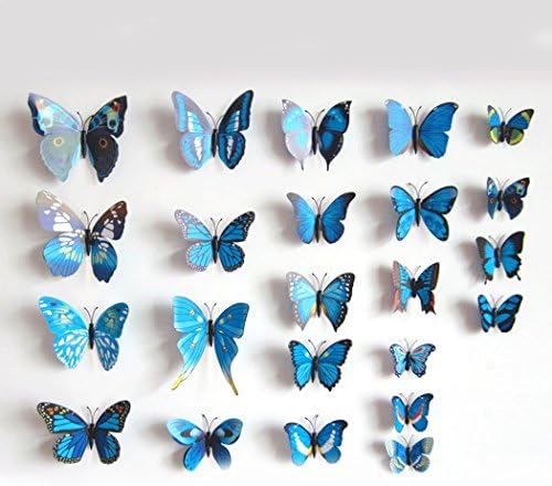 Butterfly 3D zidne šarene naljepnice DIY ART Decor Crafts Dekoracija soba 12 kom