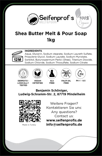 Seifenprofis 2 LB-SHEA BUTTER-Melt and Pour glicerin sapunska baza, Zanatstvo i pravljenje sapuna, bez SLS-a, Vegan, bez okrutnosti