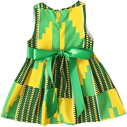 Personalizirana haljina haljina Baby Kids Princess Dashiki Toddler stil rukavice bez rukava
