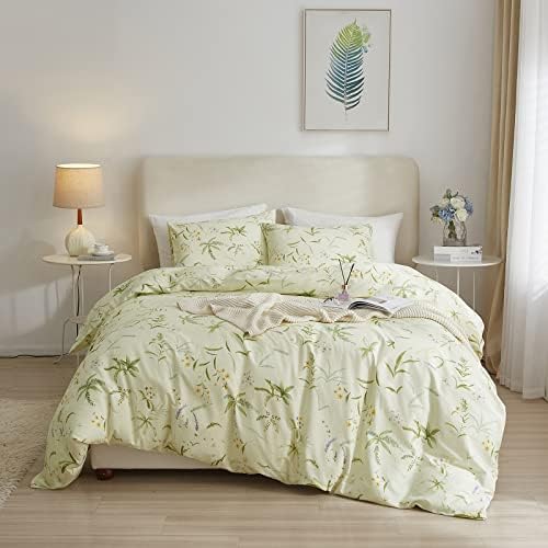 Aojim Duvet Cover Set, pamučna posteljina, estetski kompforter poklopac sa cvjetnim motivima,