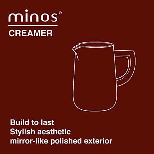 Minos kerača od nehrđajućeg čelika - sa 8,5 oz Kapacitet tekućine - Server Condiment - Ručno polirano; Otporan na nošenje i ogrebotine kada poslužite kafu i čaj na stolu