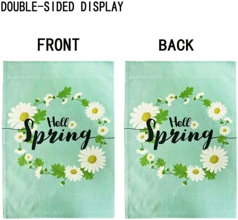 Daisy vijenac Pozdrav Spring Garden Zastava Vertikalna dvostruka, sezonska proljetna ljetna