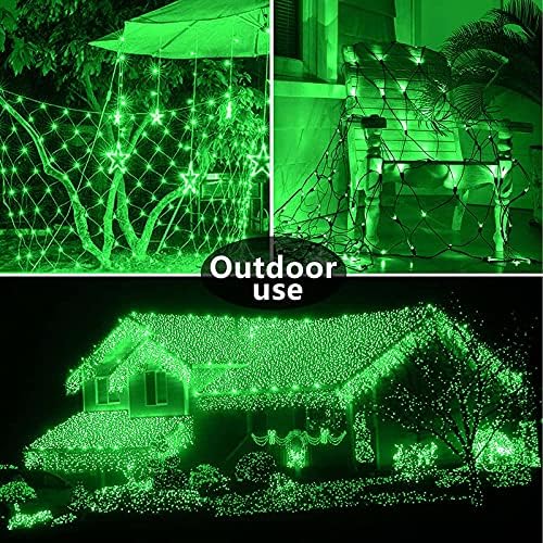 Qdy-Net svjetla na otvorenom, 8 načina osvjetljenja, mreža za omotavanje drveća Fairy Twinkle Vrtna svjetla za kućne prozorske žbunje dekoracije za kampiranje, 4 zelena, 8x10m 2600LED