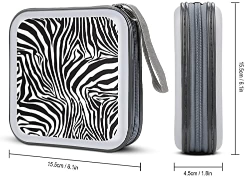 Afričke Zebra Stripes CD Case Case Plastični DVD nosač novčanika Prijenosni torba za pohranu za automatsko