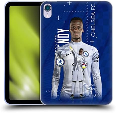 Dizajni za glavu službeno licencirani Chelsea Fudbalski klub Edouard Mendy 2021/22 Prvi tim mekani gel kućište kompatibilan sa Apple iPad Mini