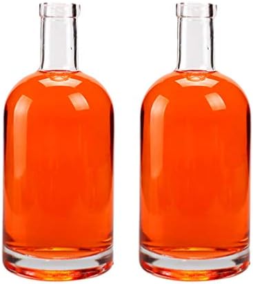 UPKOCH 2pcs Whisky Decanter zgusnuta transparentna Vodka alkoholna flaša vina za burbon rakiju alkohol sok od vode bar Party 375ml