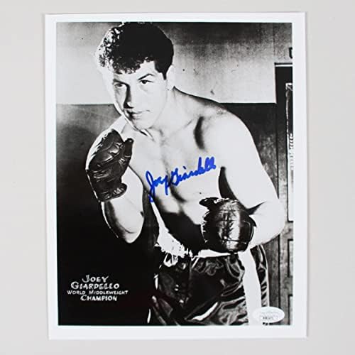 Joey Giardello potpisao je fotografiju 8 × 10 - COA JSA - autogramirane boks fotografije