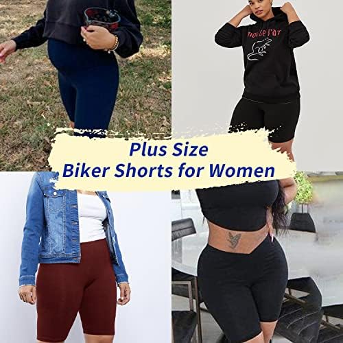 Nexiepoch biciklističke gaćice za žene sa džepovima - 8 Plus veličine visokog struka Spandex kratke