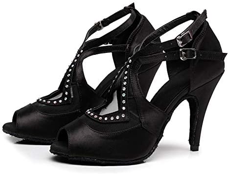 YKXLM ženske profesionalne latino plesne cipele, plesne cipele sa balloom za vjenčanje Plesne cipele, model QJW6131
