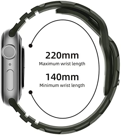 Suisisbest Sportski opsezi Kompatibilni sa Apple Watch Ultra bendovima 49mm 45mm 44mm 42mm za muškarce,