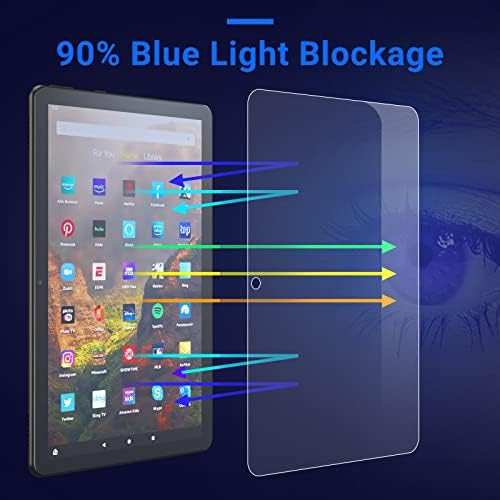 Moko Case + 3 Pakovanje anti plavi zaštitni ekran uklapa se sa potpuno novim Kindle Fire HD 10 i 10 Plus tabletom 10,1 , lagane preklopni štand sa automatskim buđenjem / spavanjem