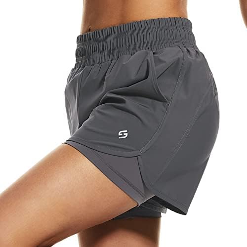 HodoSports Wone 2 u 1 Atletski kratke hlače sa džepovima sa patentnim zatvaračem Brze suhi trener