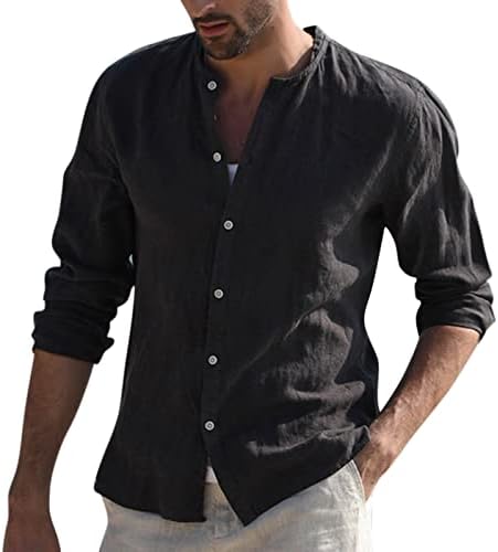 Zdfer Newly vrhovi za mušku modnu pamučnu lapu majicu, pune boje, ležerne ljetne majice s dugim rukavima