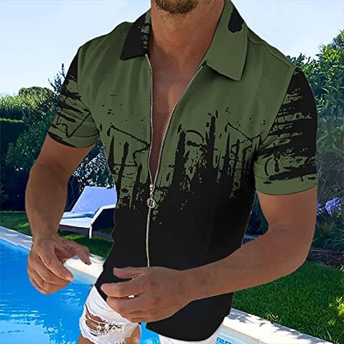 Frostluinai Muška majica Hip Hop Tie-Dye Ispiši ljetni casual kratkih rukava s kratkim rukavima s majicama za izrez za oblikovanje od ogrlica bluza