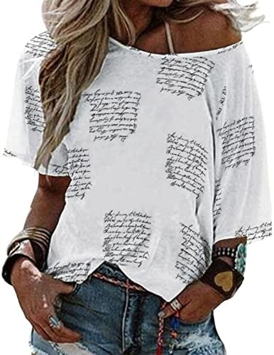 Majice udobne žene Žene Boho labave ljetne bluze majice jedna plus veličina cvjetno štampana ramena žene