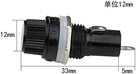 Bkuane 1pcs 5 * 20mm 10A250V osigurača + držač osigurača cijevi za crnu osiguranje
