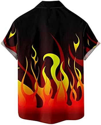 Muški vatreni tisak T majica s kratkim rukavima dolje majica Brzo sušenje Okretajte Okrug Premium tkanine Nevremene