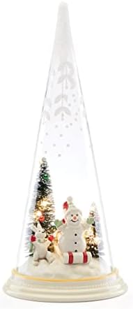 Lenox osvijetljeni Božićni konus sa scenom snjegovića sa Sjevernog pola, 1.50, više