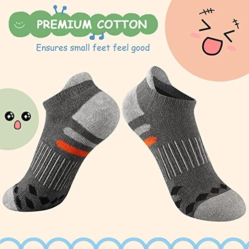 Comfoex 10 Pari Čarapa Za Dječake Gležanj Atletske Čarape Za Velike Male Djece Pamučne Polu-Obložene Čarape