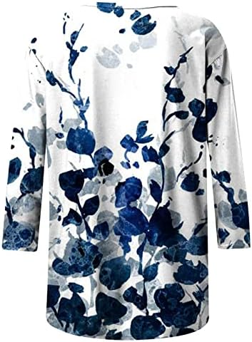 Charella Winter Fall Duks odjeća za dame 3/4 rukava odjeća Trendi pamuk Crewneck grafički outfit n1 n1