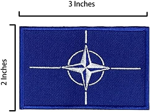 A-Jedan NATO simbol za emajl Iron Revel PIN + NATO Grand Sign Rectangle Army Badge Patch + Albania Kolekcija Mark Patch, vez za patch za šešire Jeans Socks Suvenir Collection No.435 + 422p