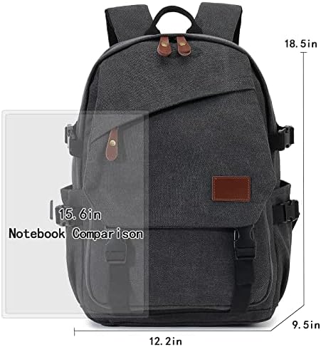 Sunborls Retro platneni ruksak za žene i muškarce za 15.6in fakultetski laptop torba casual Veliki kapacitet Putopesni ruksak