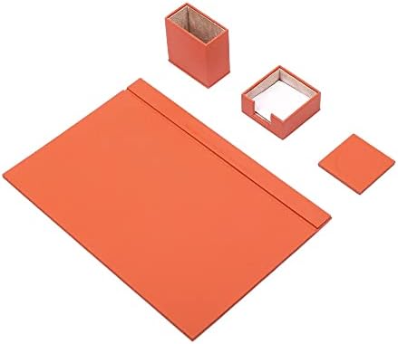 Moog Narančasta koža - Desk jastučić - Note držač za papir -Pen držač - kožni coaster -Desk Organizator